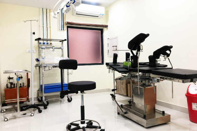 Sterile medical examination room setup
