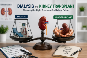 Comparison of dialysis and kidney transplant for kidney care