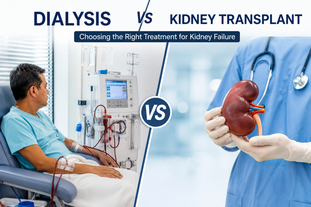 Dialysis vs kidney transplant treatment options for kidney failure