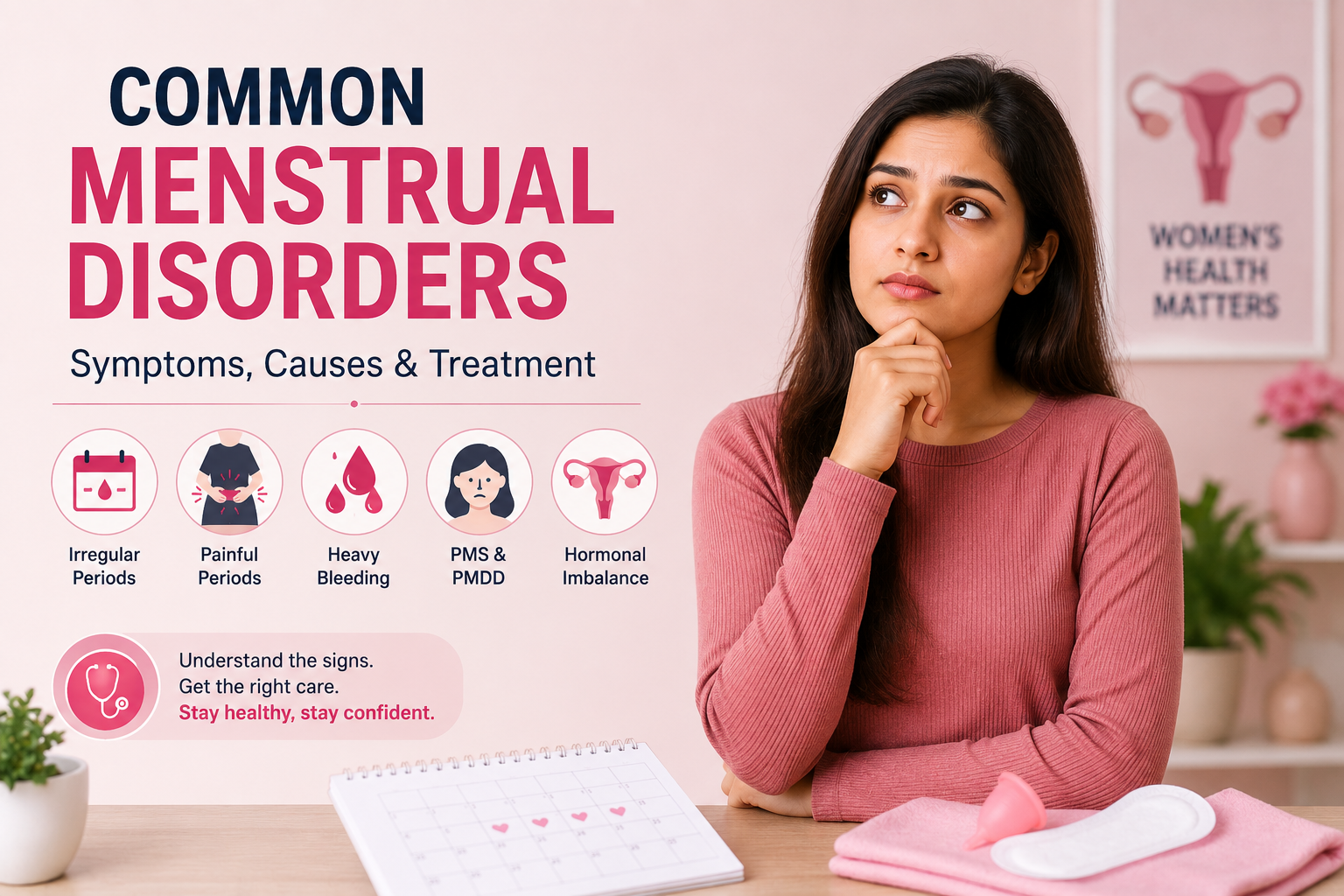 Common menstrual disorders symptoms and women's reproductive health